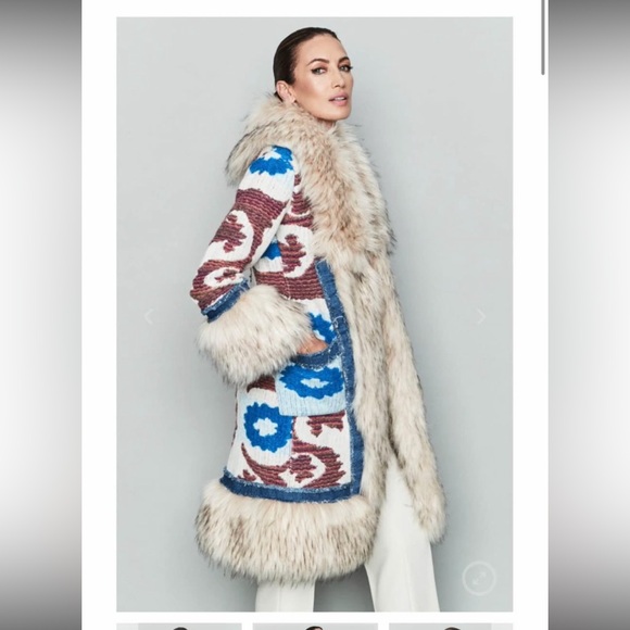 Alpaca Merino Wool Long Coat with Vegan Fur